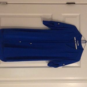 Beautiful silk blue Amanda Uprichard belted dress!